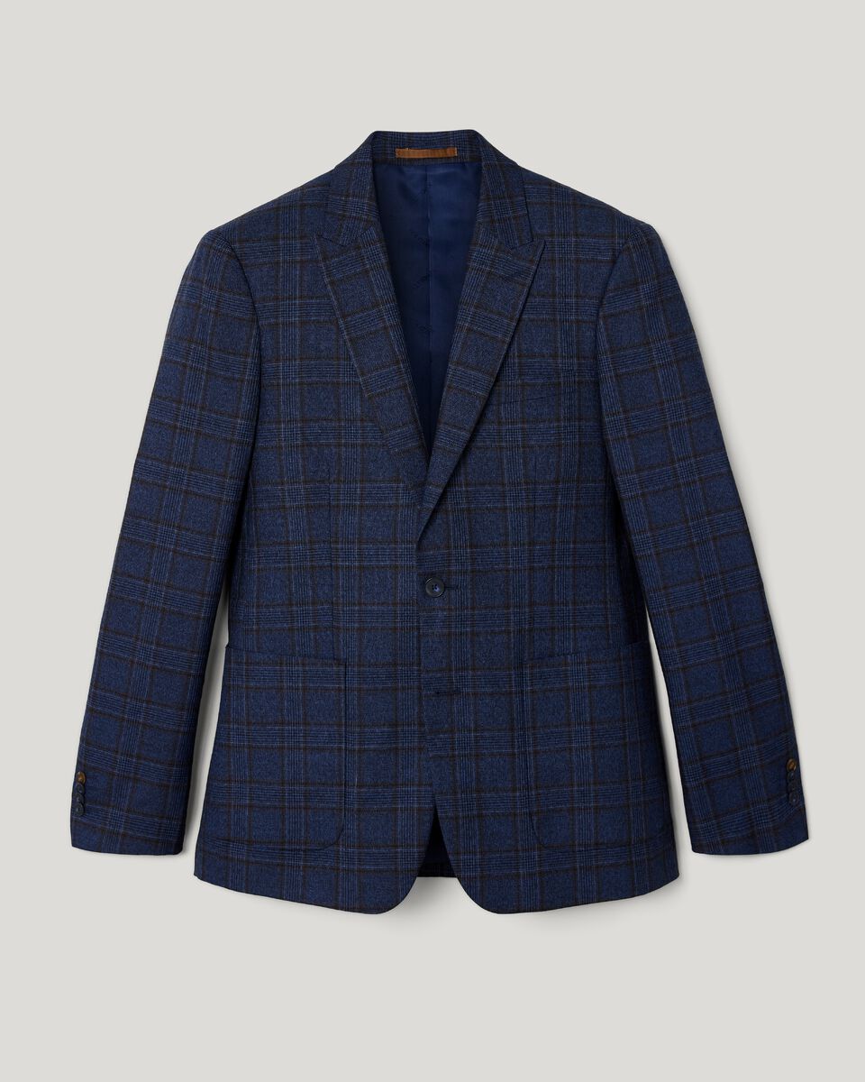 Slim stretch modern heritage check tailored jacket, Blue Check, hi-res